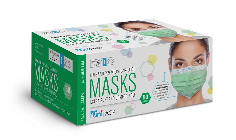 Green Face Mask Earloop 50 per box