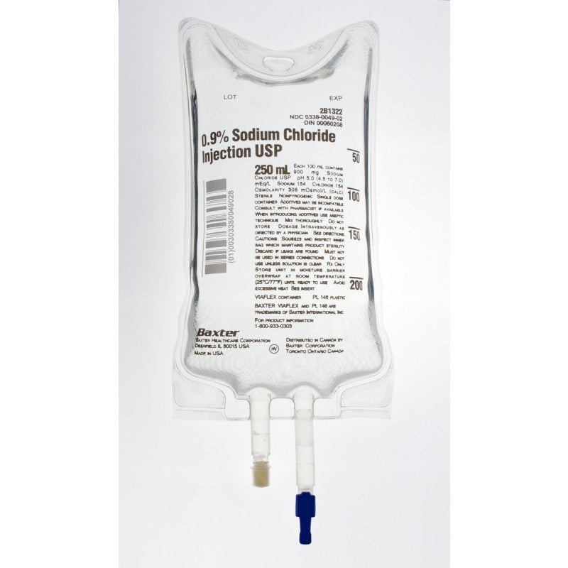 Sodium Chloride .9% Injection, USP 250 ML Pouch